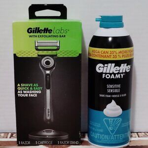 GilletteLabs with Exfoliating Bar Razor for Men Gillette Foamy